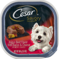 Cesar Savory Delights Canine Cuisine Angus Beef Flavor With Bacon & Cheese