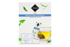 Чай байховый листовой с ароматом молока Молочный оолонг RIOBA к/у 15х2г