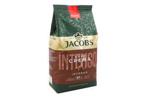 Кава натуральна смажена в зернах Intenso Cafe crema Jacobs м/у 1кг