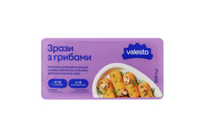 Зразы замороженные жареные с грибами Valesto лоток 360г
