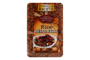 Смесь риса нешлифованного длиннозернистого Red&Wild World's Rice м/у 500г