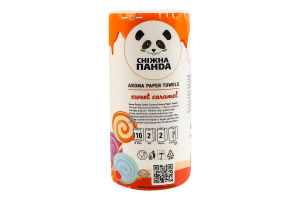 Рушники паперові ароматизовані 2-х шарові 110 листів Sweet caramel Сніжна Панда 2шт