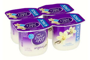 Dannon Light & Fit Nonfat Yogurt Vanilla - 4 CT