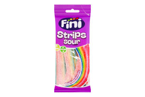 Цукерки з фруктовим смаком Lenguas multifruit Strips sour Fini м/у 90г
