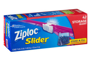 Ziploc Slider Bags Storage Quart - 42 CT