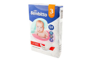 Підг. Bembitto 54 шт. 3 (4-9 кг)