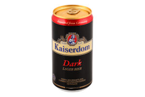 Пиво 0.25л 4.7% темне фільтроване пастеризоване Lager Dark Kaiserdom з/б