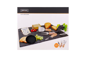 Набір сервірувальний д/сиру Nerthus дошка+ножі 5пр