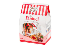 Вироби кондитерські Fantuci Mini з смаком вишні 300г Boni Sano