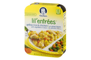 Gerber Lil' Entrees Yellow Rice & Chicken with Vegetlabes in Sauce with Green Beans & Carrots