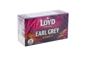 Чай чорний з ароматом бергамоту Earl Grey Loyd к/у 20х1.5г