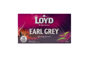 Чай чорний з ароматом бергамоту Earl Grey Loyd к/у 20х1.5г