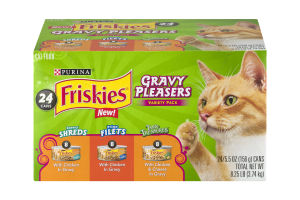 Purina Friskies Cat Food Gravy Pleasers Variety Pack - 24 CT