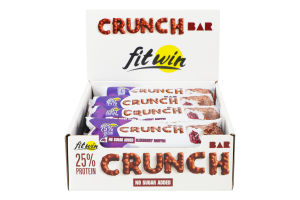 Батончик протеиновый глазированный с подсластителями со вкусом черничного маффина Crunch bar FitWin м/у 60г