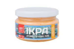 Икра атлантических рыб в белом соусе с копченым лососем Хіт продукт с/б 160г