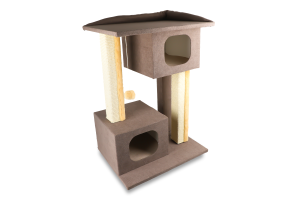 Дряпка-будинок д/котів Каньйон коричнева 57*44*79см Lucky Pet