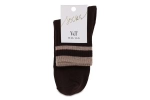 Шкарпетки жіночі Прага темно-коричневі комфорт р.23-25 V&T