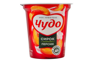 Творожок 5% взбитый с наполнителем фруктовым Персик Чудо ст 170г