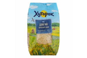 Рис довгий шліфований пропарений Хуторок 1ґ м/у 800г