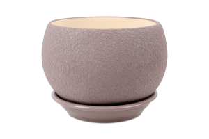 Горщик д/квітів Куля шовк 1,4л капучино 12,5см Оріана