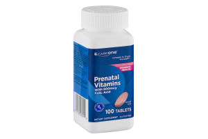 CareOne Prenatal Vitamins with 800mcg Folic Acid Tablets - 100 CT