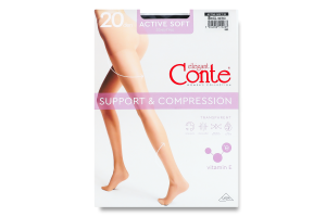 Колготки женские Conte elegant Active soft 20den 5 nero