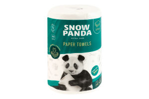 Рушники паперові 3-х шарові 450 листів Jumbo roll Extra care Snow Panda 1шт
