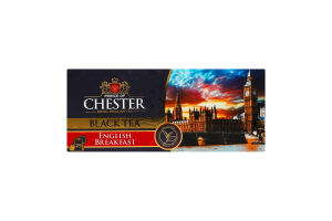 Бленд чаю чорного цейлонського байхового дрібного English breakfast Prince of Chester в/с к/у 25х2г