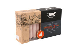 Сосиски вареные из мяса кролика с пряностями Спец Цех в/с к/у 0.6кг