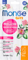 Ласощі д/котів Gift Skin support Тріска та червона конюшина 15г стік Monge
