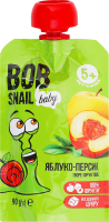 Пюре фруктове для дітей від 5міс гомогенізоване Яблуко-персик Baby Bob Snail д/п 90г