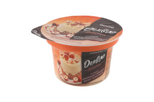 Десерт 5% кисломолочный со вкусом карамельно-орехового пралине с шоколадом Selection Деліссімо ст 180г
