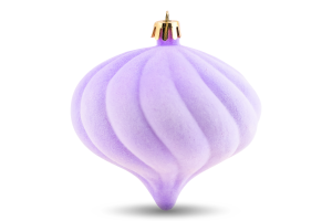 Прикраса ялинкова Куля Зефір Оксамит 100мм 31694