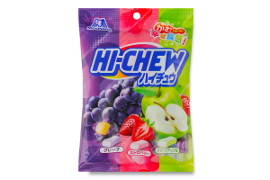 Цукерки Hi-Chew виногр-полуниця-зел яблуко желейні