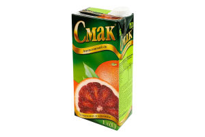 Сок восстановленный неосветленный стерилизованный из красных апельсинов апельсиновый Смак т/п 1л