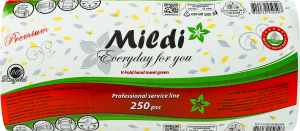 Полотенца бумажные V-fold 23х25см Premium Mildi 250шт