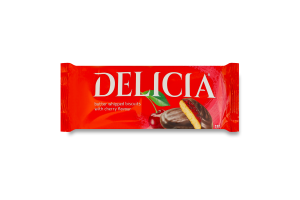 Печиво здобне збивне зі смаком вишні Delicia м/у 135г
