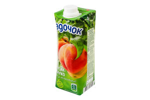 Сок с мякотью пастеризованный Персик-яблоко Садочок т/п 500мл