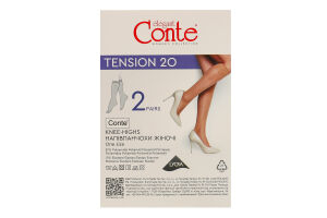 Получулки женские Conte elegant Tension 20den 23-25 bronz 2пары
