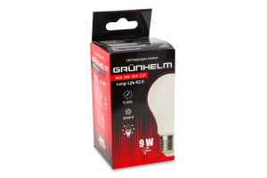 Лампа Long-Life LED A60 9W 35K E27Grunhelm