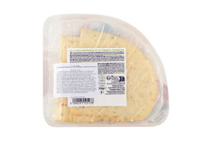 Сыр полутвердый Эмменталь с травами и томатами Ile De France лоток 150г