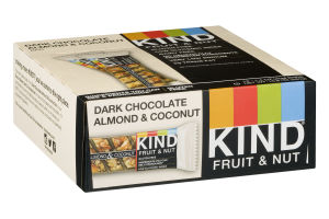 KIND Fruit & Nut Bars Dark Chocolate Almond & Coconut - 12 CT