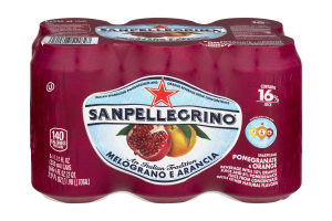 Sanpellegrino Sparkling Juice Beverage Pomegranate & Orange - 6 CT