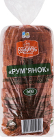 Хліб нарізний із суміші житнього та пшеничного борошна формовий Рум'янок Рум'янець м/у 600г