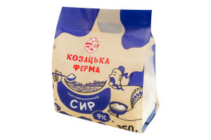 Сир кисломолочний 9% Козацька ферма м/у 350г
