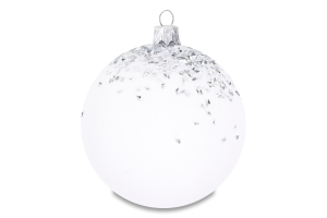 Куля новорічна Снігова королева пластик 8см КМ