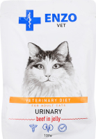 Корм д/котів Дієта при захворюванні сечовивідних шляхів з яловичиною в желе 100г пауч Ензо Вет