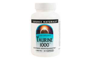 Добавка дієтична капсули 1000мг Таурин 1000 Source Naturals 60шт