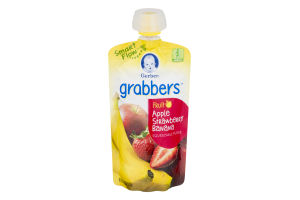 Gerber Grabbers Squeezable Puree Apple Strawberry Banana
