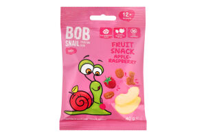 Снек фруктовий для дітей від 12міс Apple-raspberry Baby Bob Snail м/у 40г